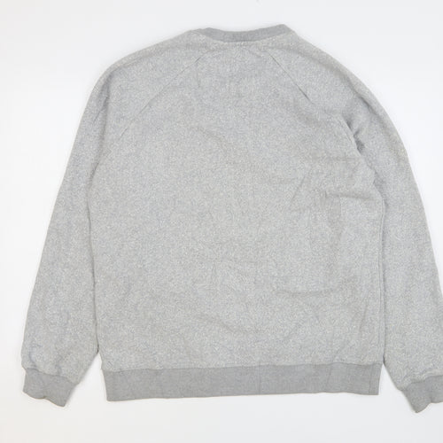 SUIT Mens Grey Cotton Pullover Sweatshirt Size L