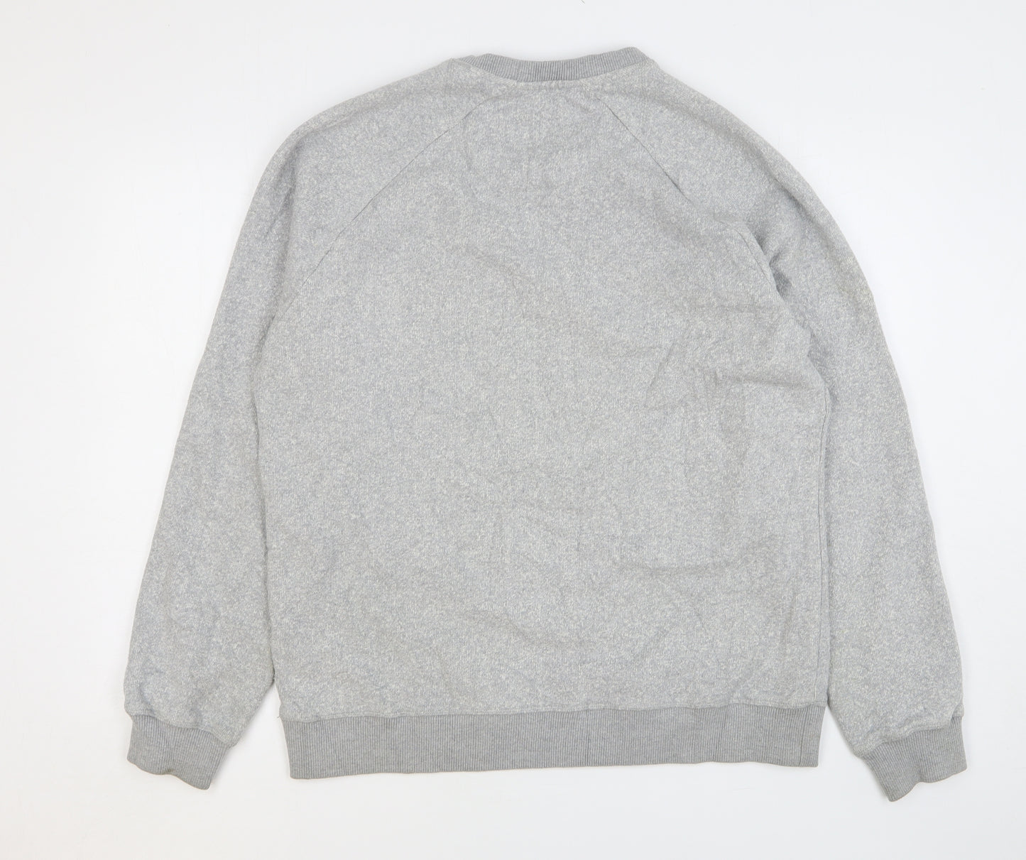 SUIT Mens Grey Cotton Pullover Sweatshirt Size L
