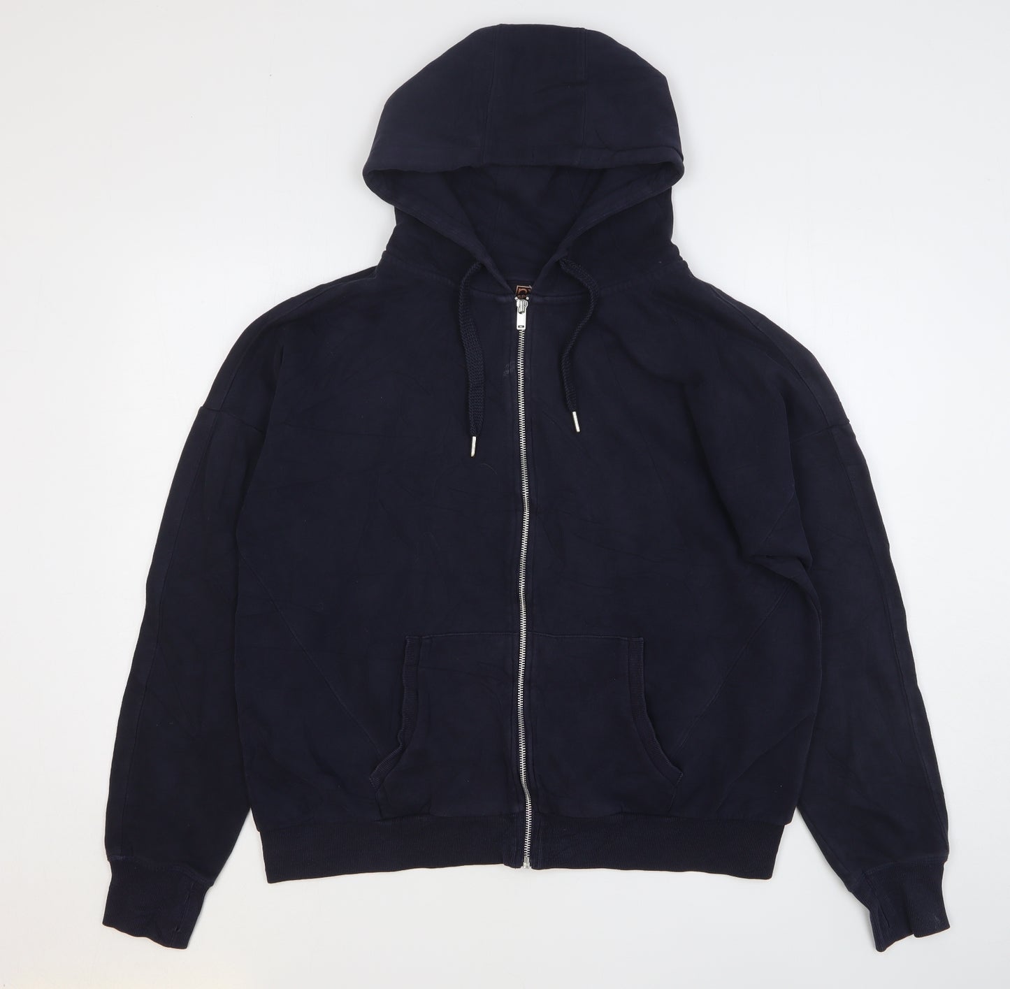NEXT Womens Blue Cotton Full Zip Hoodie Size L Zip