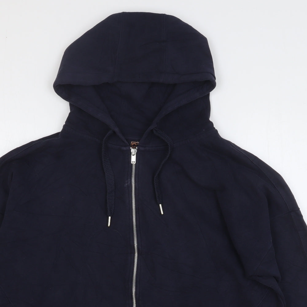 NEXT Womens Blue Cotton Full Zip Hoodie Size L Zip
