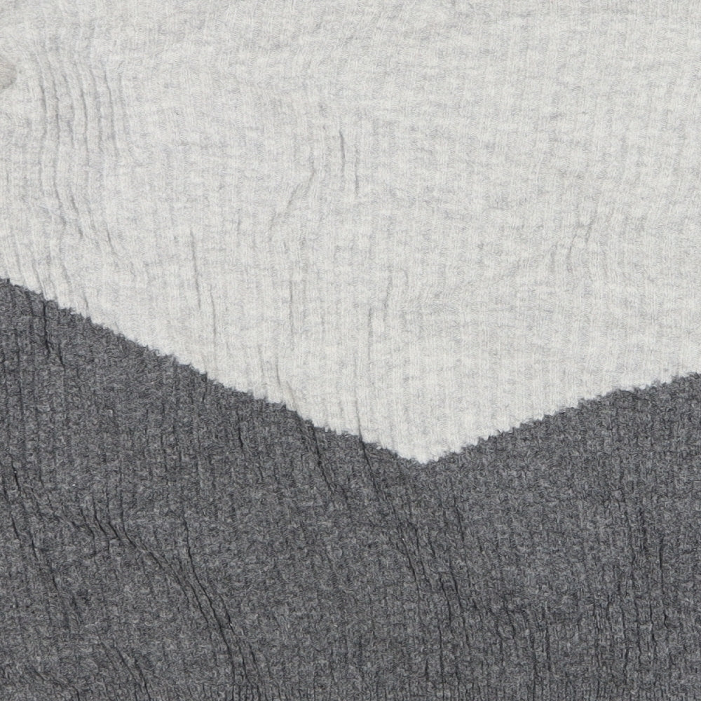 Marks and Spencer Womens Grey High Neck Acrylic Pullover Jumper Size S