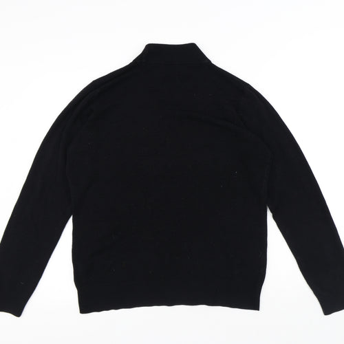 TU Womens Black High Neck Acrylic Pullover Jumper Size 18