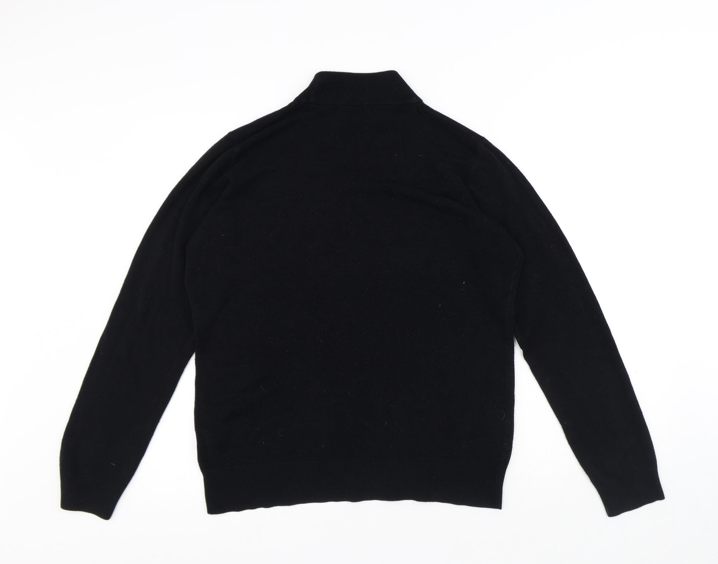 TU Womens Black High Neck Acrylic Pullover Jumper Size 18