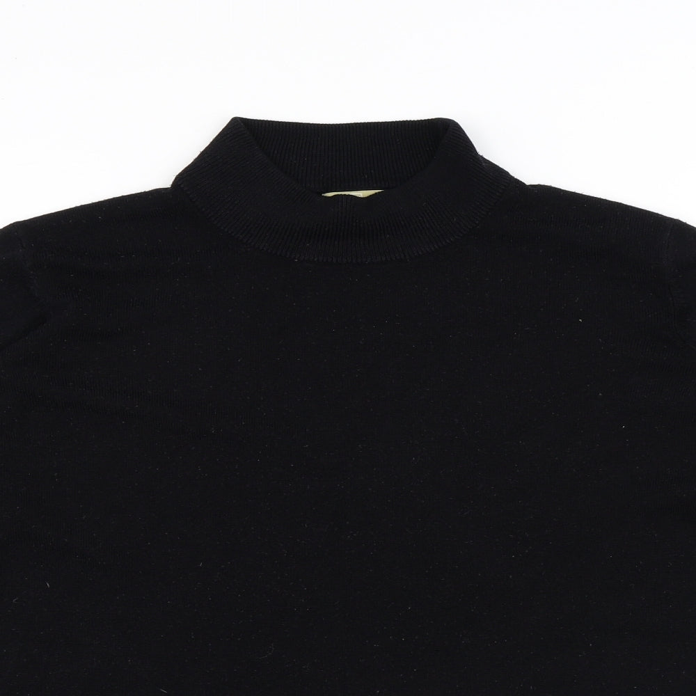 TU Womens Black High Neck Acrylic Pullover Jumper Size 18