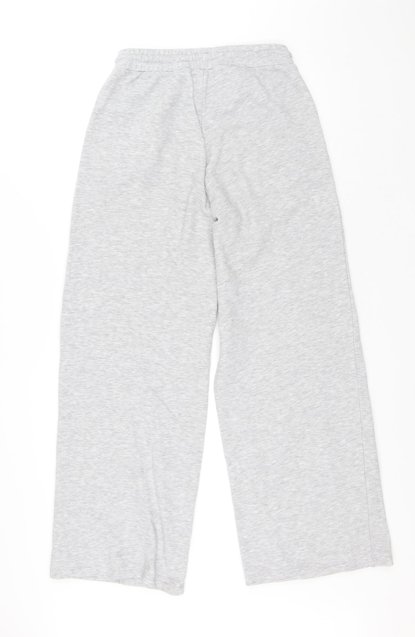 Topshop Womens Grey Cotton Jogger Trousers Size S L29 in Regular Drawstring