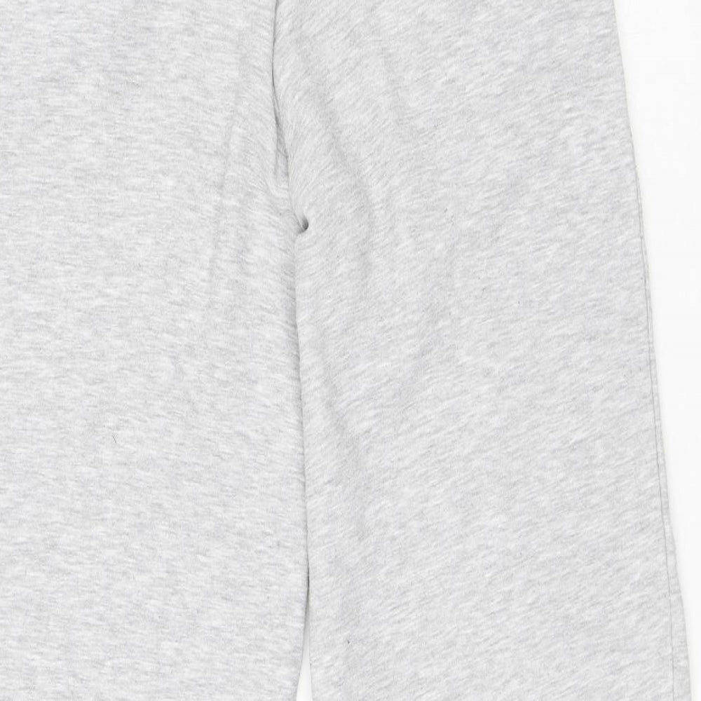 Topshop Womens Grey Cotton Jogger Trousers Size S L29 in Regular Drawstring