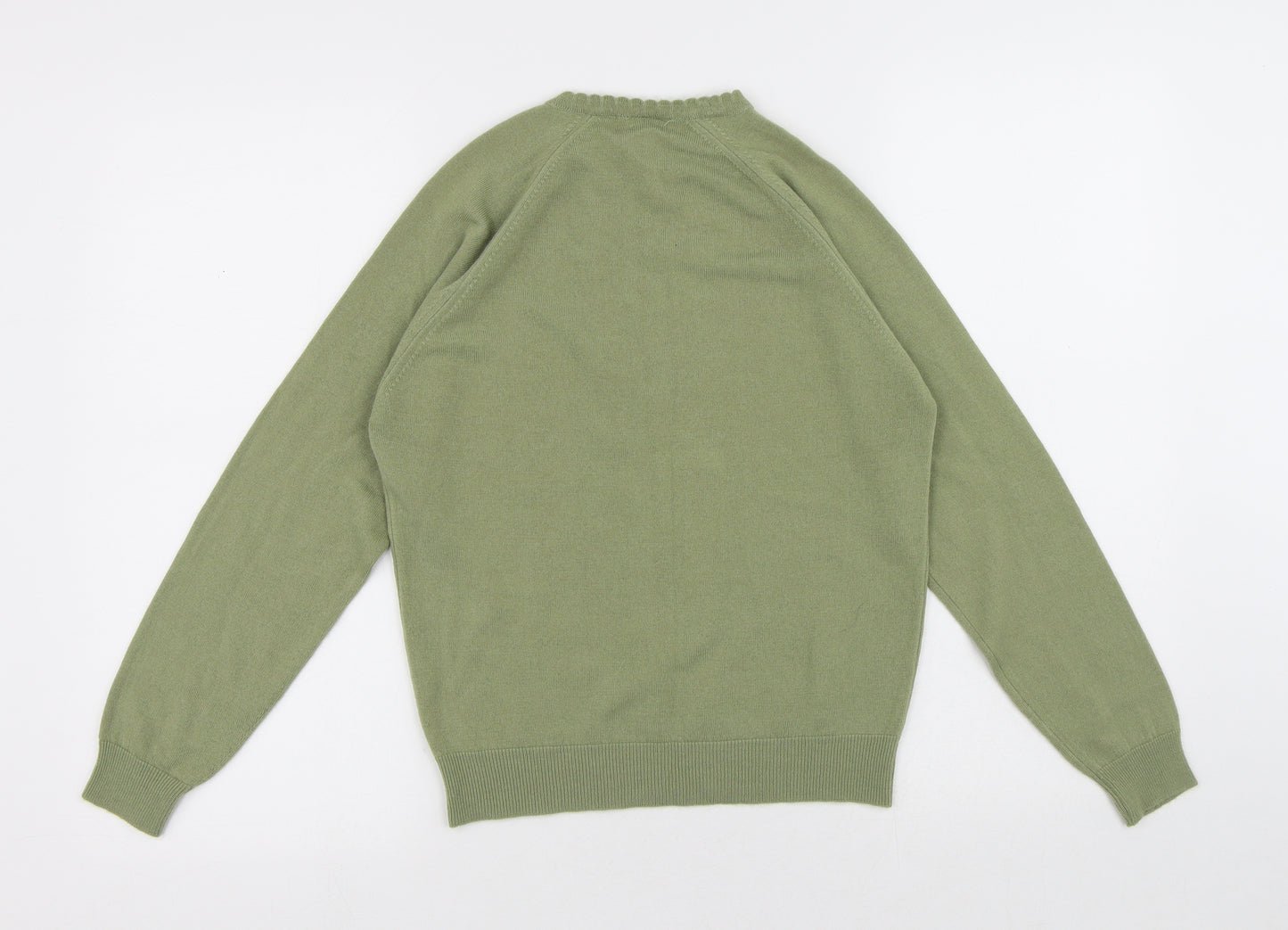Keynote Womens Green Round Neck Acrylic Pullover Jumper Size 14