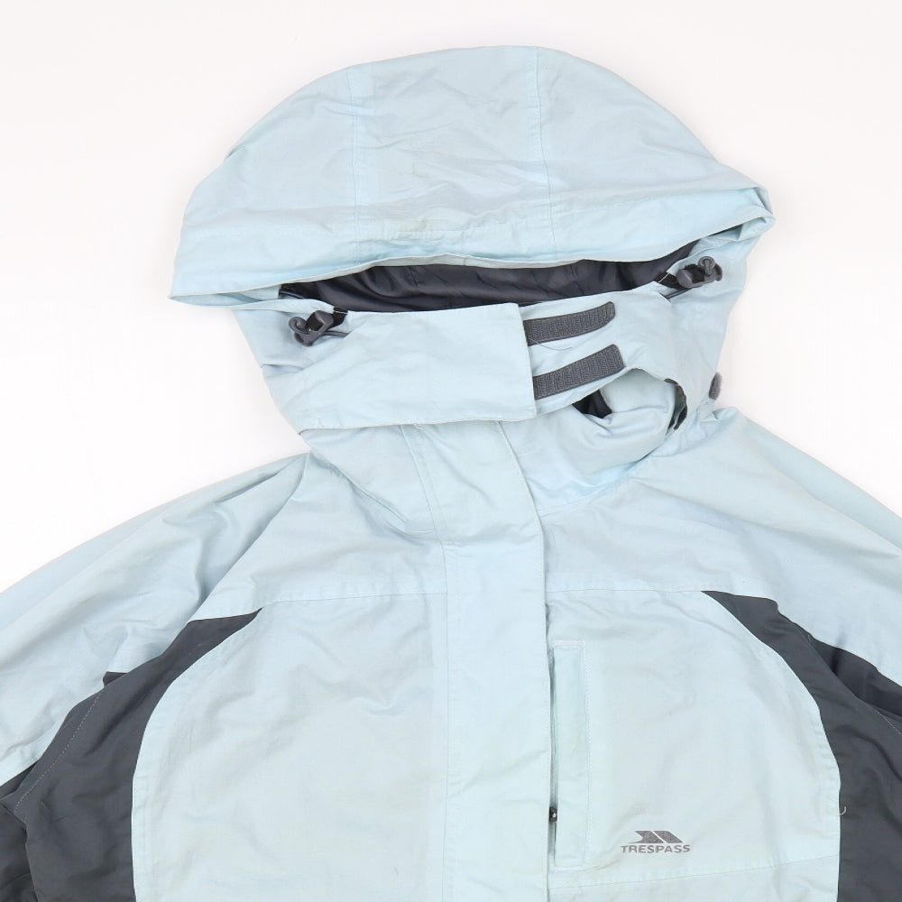 Trespass Womens Blue Windbreaker Jacket Size M Zip