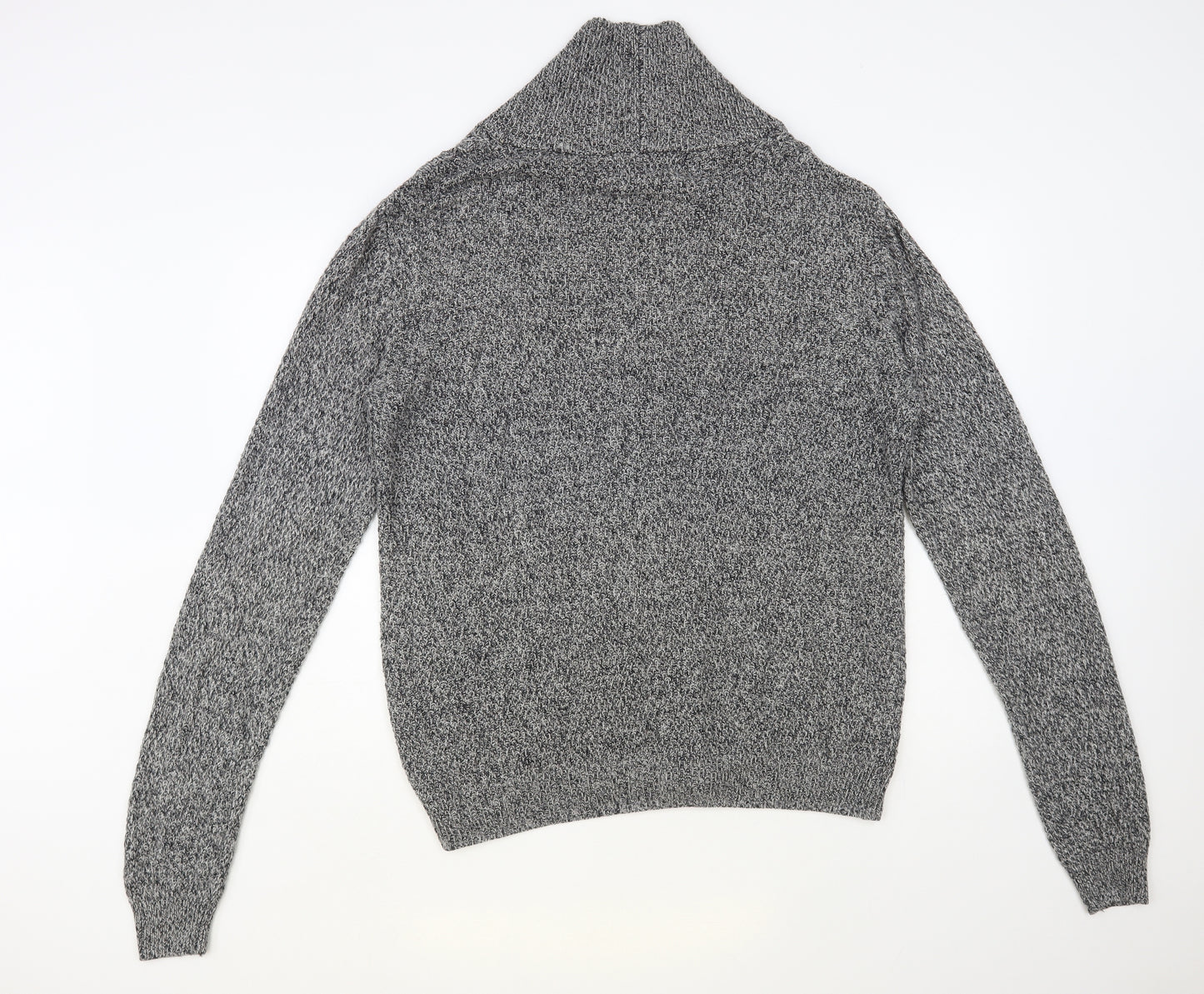 Primark Mens Grey Collared Acrylic Cardigan Jumper Size M