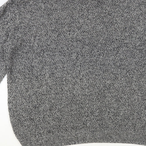 Primark Mens Grey Collared Acrylic Cardigan Jumper Size M