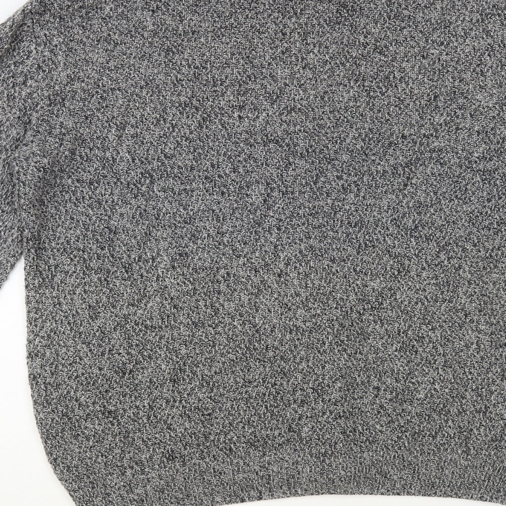 Primark Mens Grey Collared Acrylic Cardigan Jumper Size M