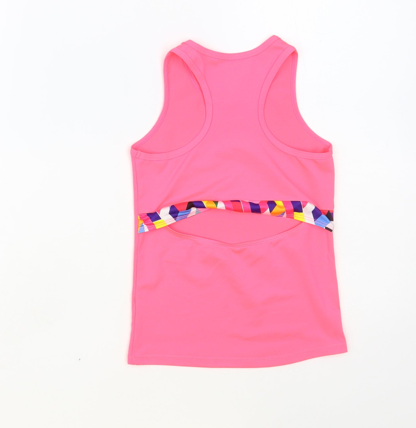 Leigh Tucker Willow Girls Pink Polyester Pullover Tank Size 3-4 Years Round Neck Pullover - Cut Out