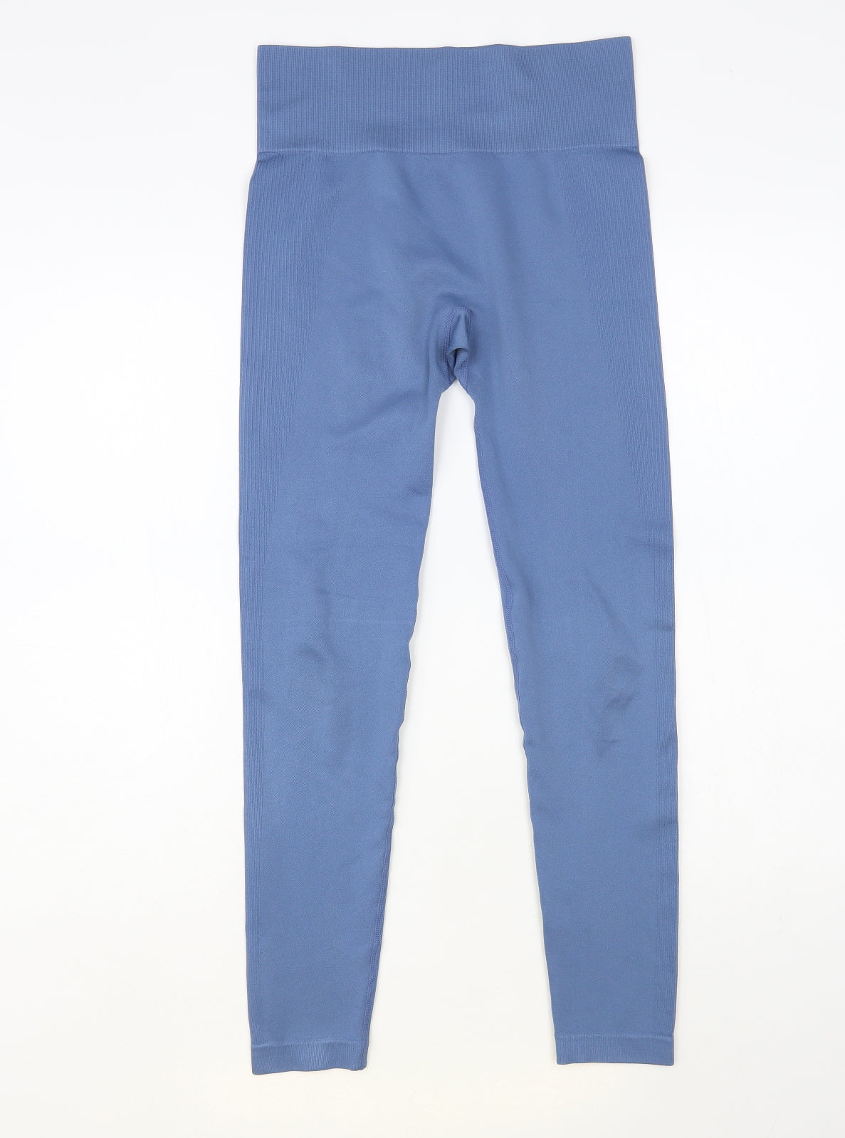 Primark Womens Blue Polyester Compression Leggings Size 10 L26 in Regular Pullover