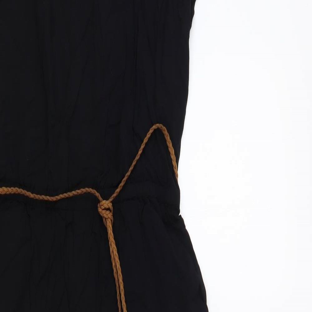 ESMARA Womens Black Viscose Jumpsuit One-Piece Size 14 L27 in Button