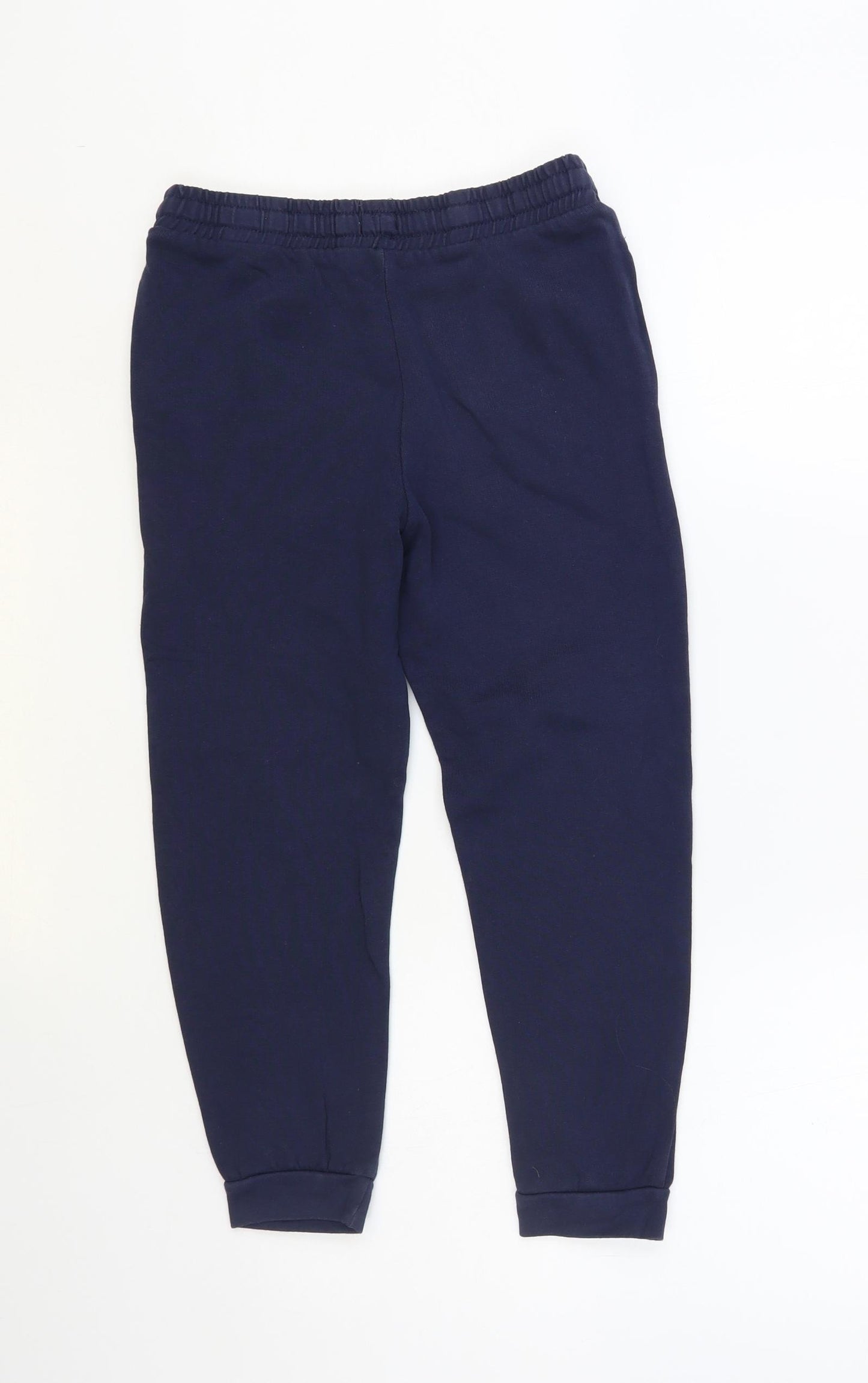River Island Boys Blue Cotton Jogger Trousers Size 9-10 Years Regular Drawstring