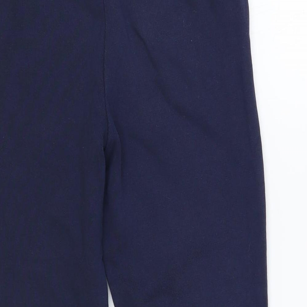 River Island Boys Blue Cotton Jogger Trousers Size 9-10 Years Regular Drawstring