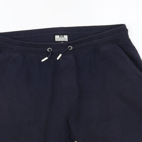 Weekend Offender Mens Blue Cotton Sweat Shorts Size M L10 in Regular Drawstring