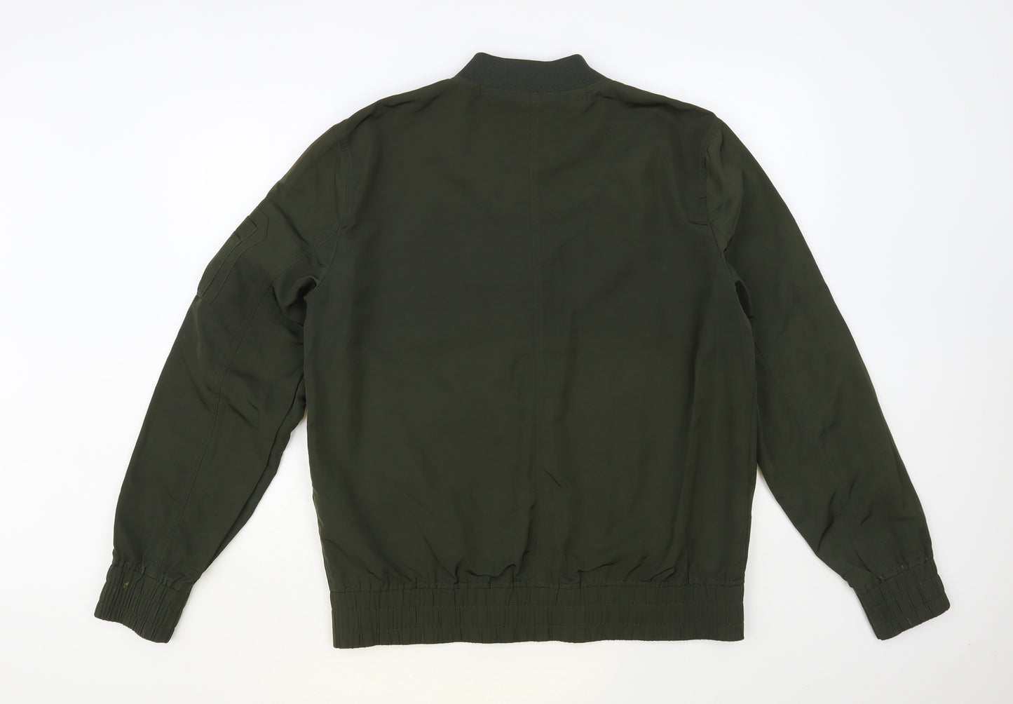 Topman Mens Green Bomber Jacket Jacket Size L Zip