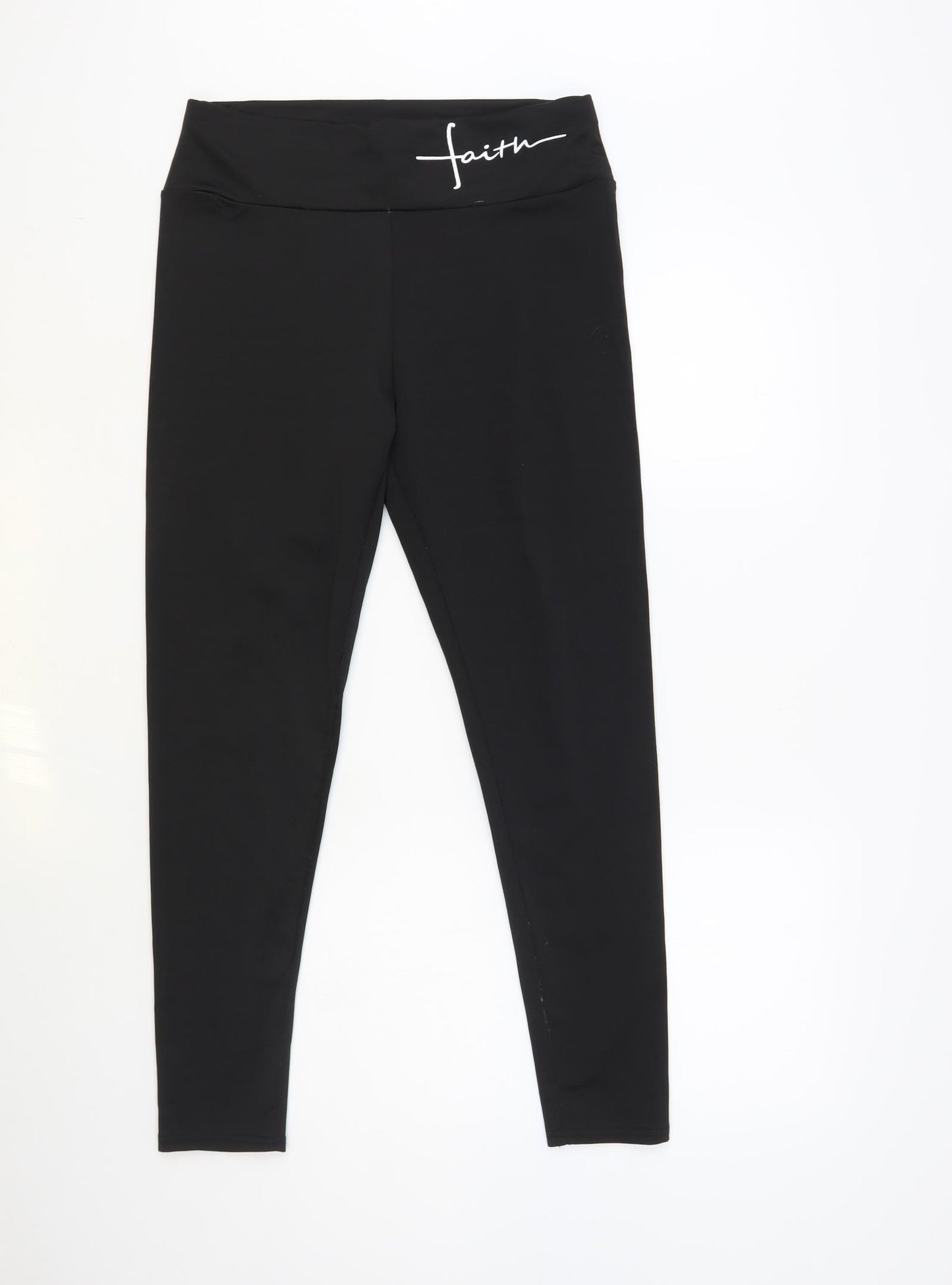 SheIn Womens Black Polyester Compression Leggings Size XL L28 in Relaxed Pullover - Faith