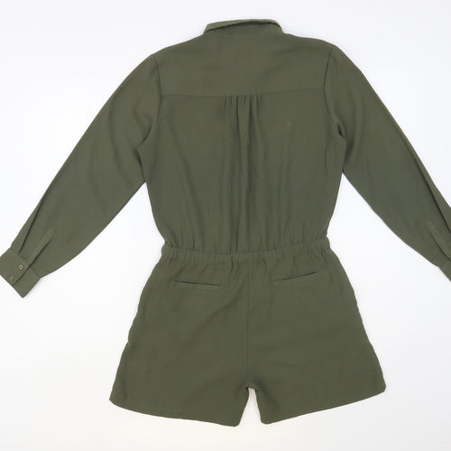 NEXT Girls Green Polyester Playsuit One-Piece Size 12 Years Button