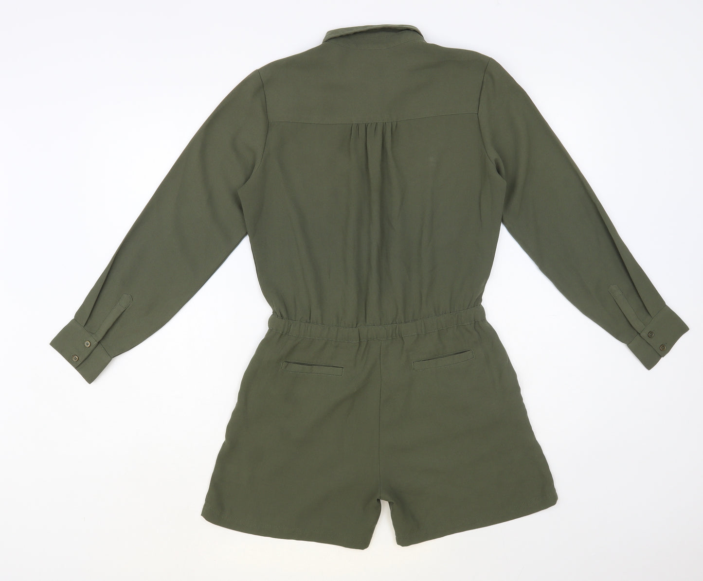 NEXT Girls Green Polyester Playsuit One-Piece Size 12 Years Button