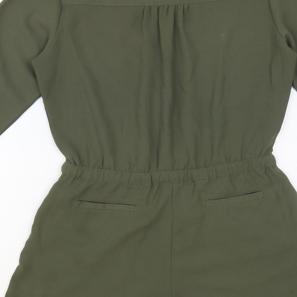 NEXT Girls Green Polyester Playsuit One-Piece Size 12 Years Button