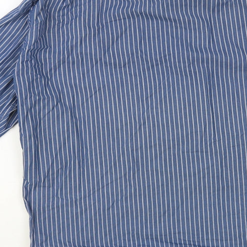 Hollister Mens Blue Striped Cotton Button-Up Size S Collared Button