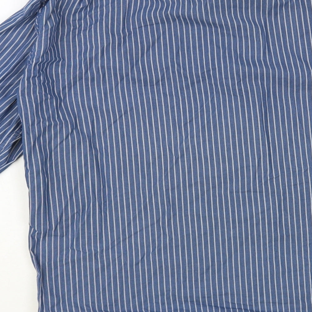 Hollister Mens Blue Striped Cotton Button-Up Size S Collared Button