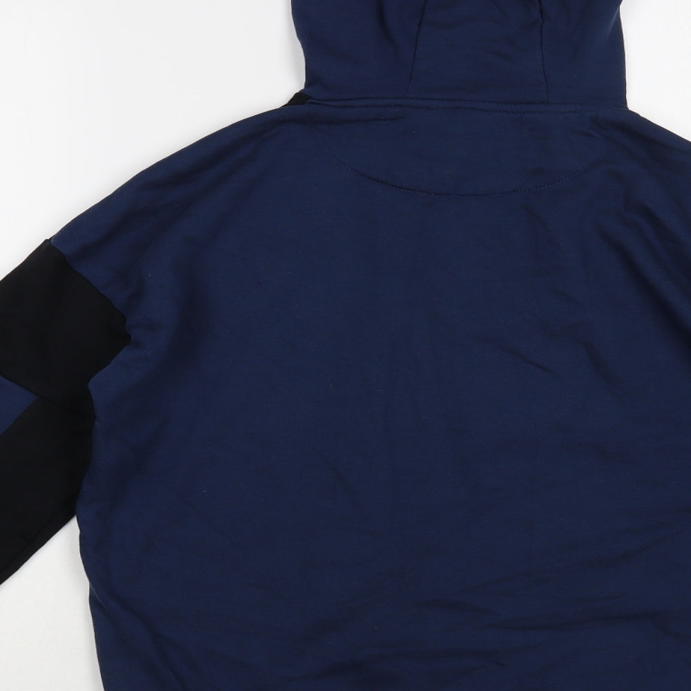 PEP & Co Boys Blue Colourblock Cotton Pullover Hoodie Size 14-15 Years Pullover - Brooklyn New York City