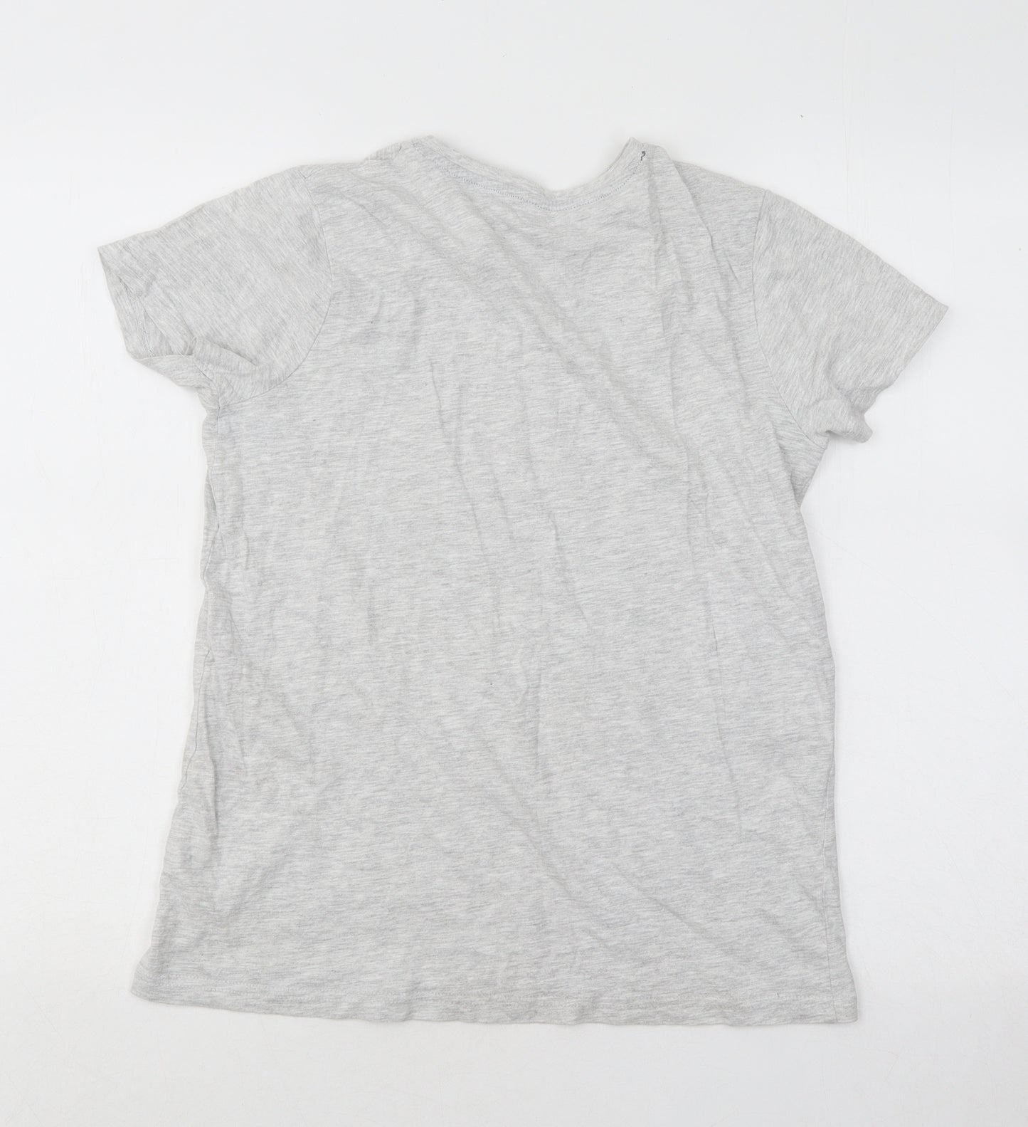 jeff&co Boys Grey Cotton Basic T-Shirt Size 11-12 Years Round Neck Pullover - Game Over
