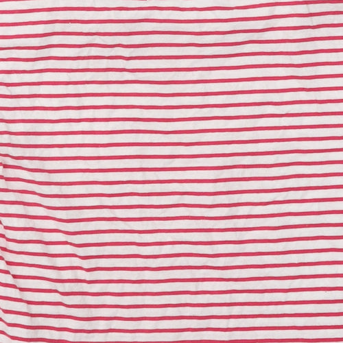 Minoti Girls Pink Striped Cotton Basic T-Shirt Size 6-7 Years Round Neck Pullover - Bonjour