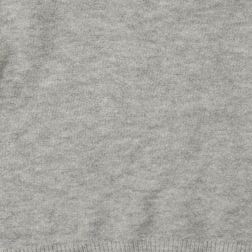 George Womens Grey Round Neck Acrylic Pullover Jumper Size 12
