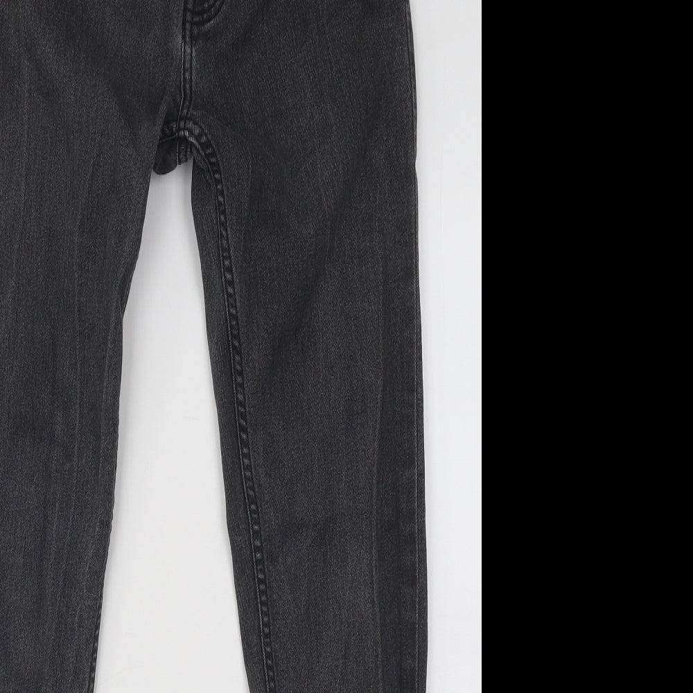 Primark Mens Grey Cotton Skinny Jeans Size 30 in L32 in Regular Button
