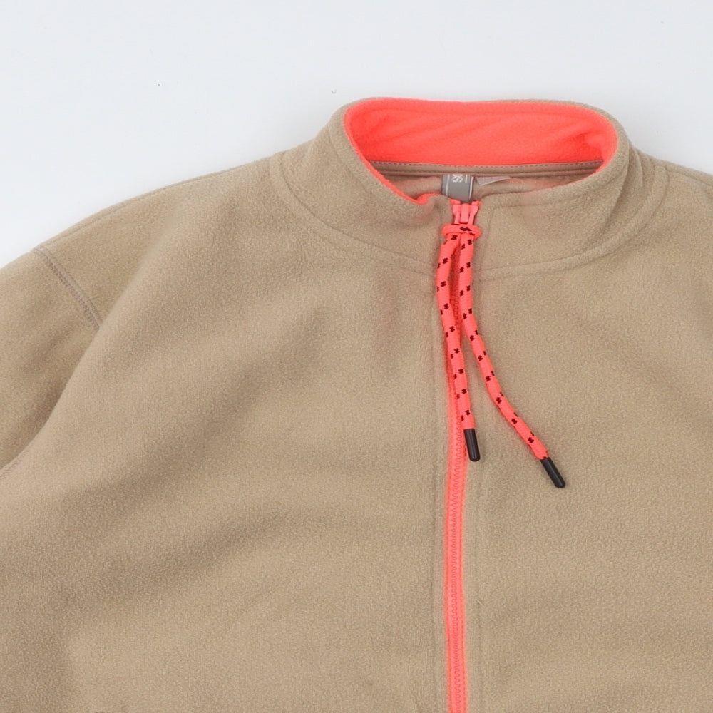 ASOS Womens Brown Polyester Full Zip Sweatshirt Size 8 Zip