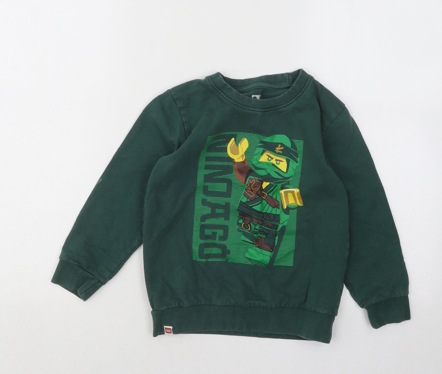 Kabooki Boys Green Cotton Pullover Sweatshirt Size 6-7 Years Pullover - Lego Ninjago