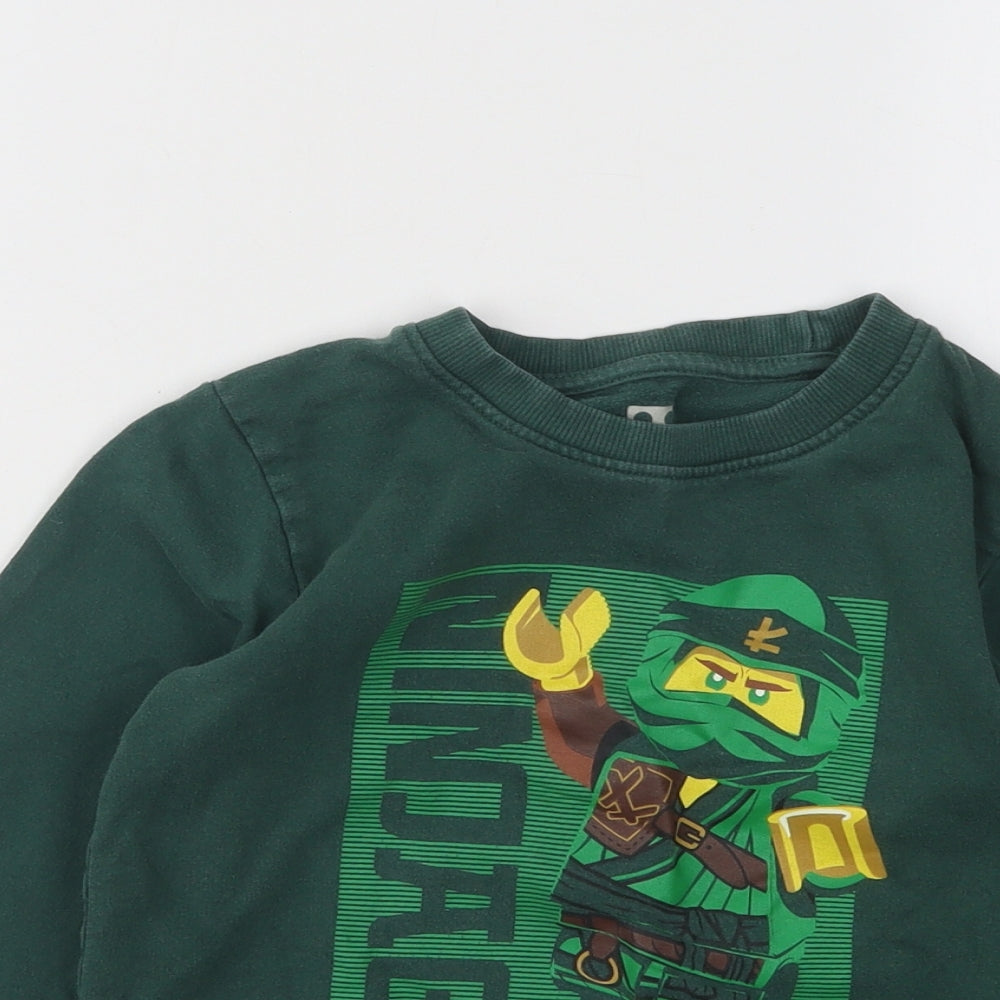 Kabooki Boys Green Cotton Pullover Sweatshirt Size 6-7 Years Pullover - Lego Ninjago
