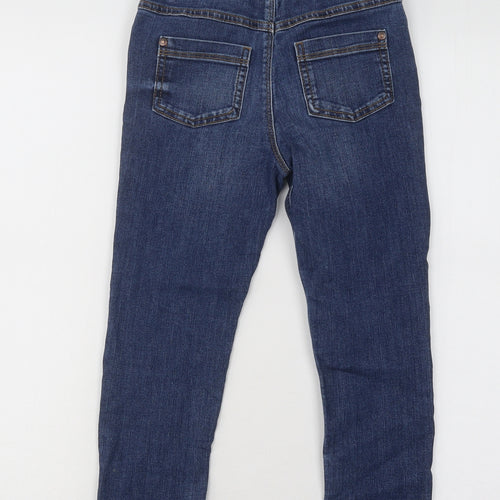 George Boys Blue Cotton Skinny Jeans Size 5-6 Years Regular Drawstring