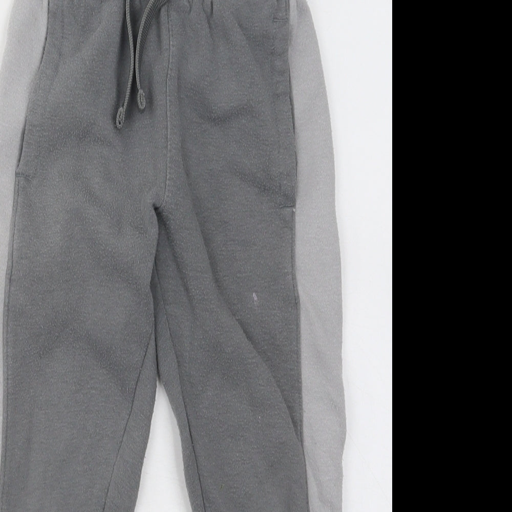 Nike Boys Grey Cotton Jogger Trousers Size 3-4 Years Regular Drawstring