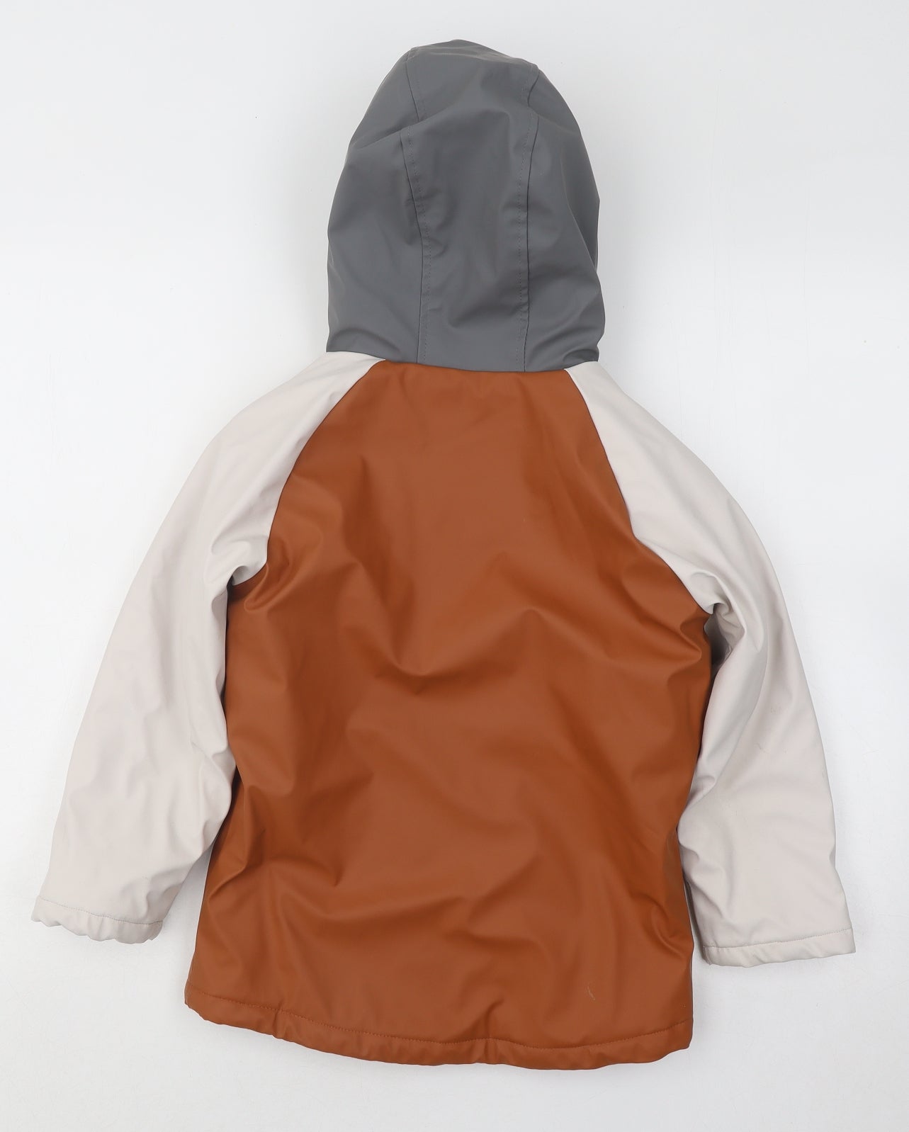 George Boys Multicoloured Colourblock Rain Coat Coat Size 6-7 Years Zip
