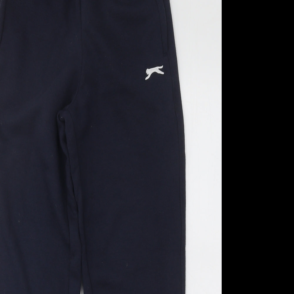 Slazenger Boys Blue Cotton Jogger Trousers Size 11-12 Years Regular Drawstring