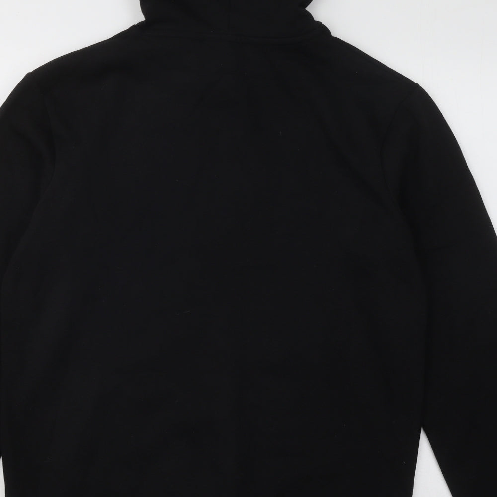 Enzo Mens Black Cotton Pullover Hoodie Size XL