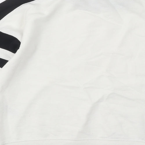 New Look Womens White Cotton Pullover Sweatshirt Size 6 Pullover