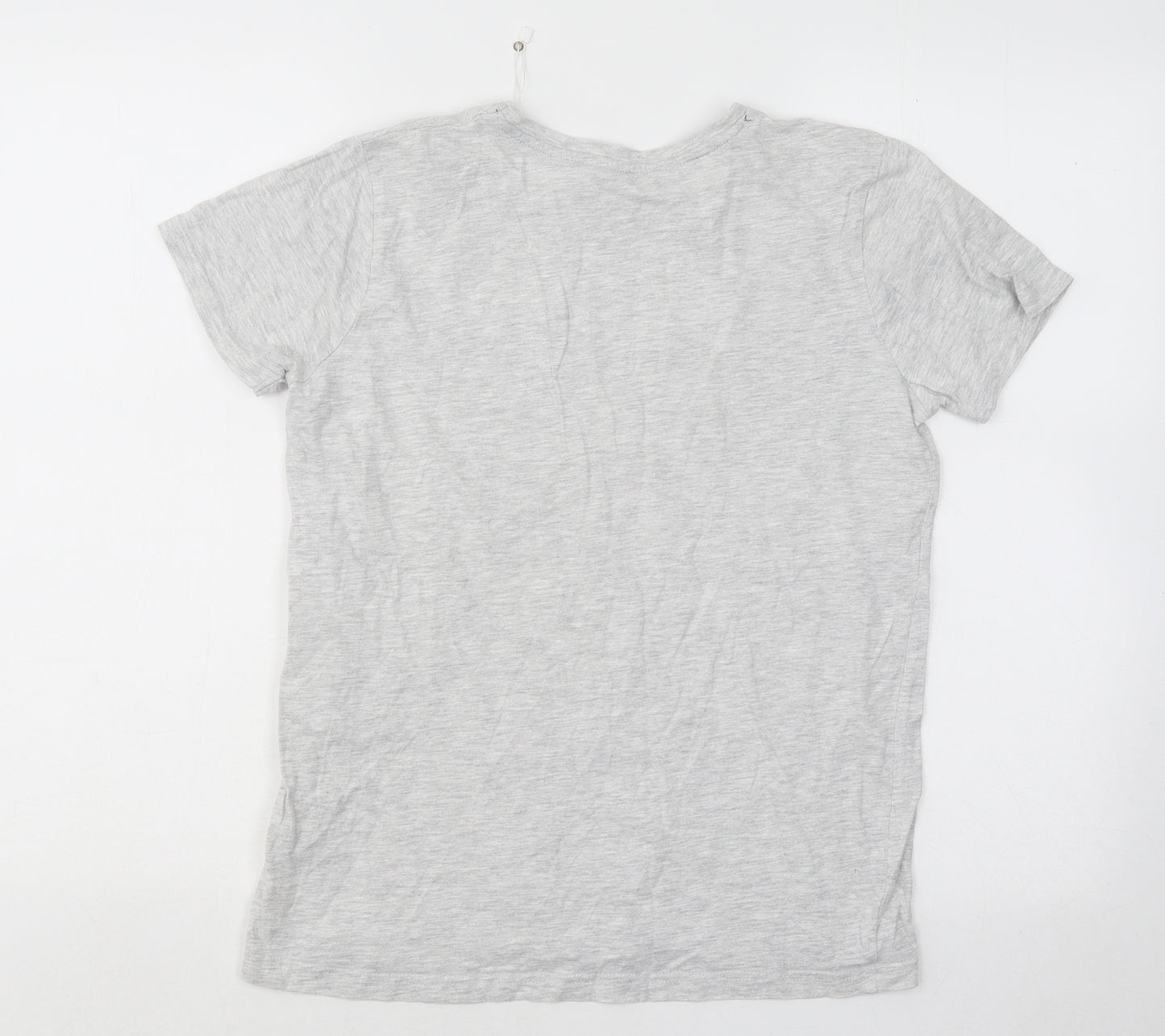 Jeff&Co Boys Grey Cotton Basic T-Shirt Size 11-12 Years Round Neck Pullover - Game Over