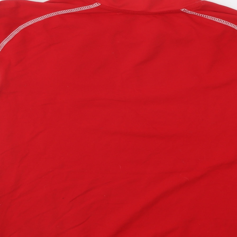 Kappa Boys Red Polyester Basic T-Shirt Size 10-11 Years Round Neck Pullover - Wales Football Shirt