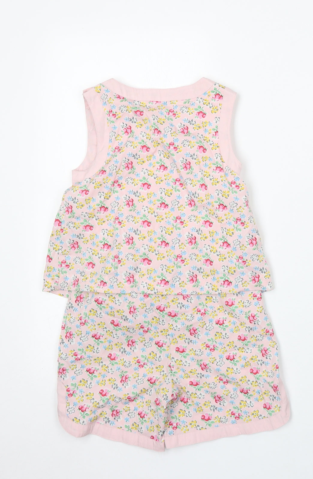 NEXT Girls Pink Floral Polyester Playsuit One-Piece Size 6 Years