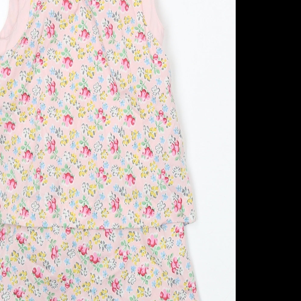 NEXT Girls Pink Floral Polyester Playsuit One-Piece Size 6 Years