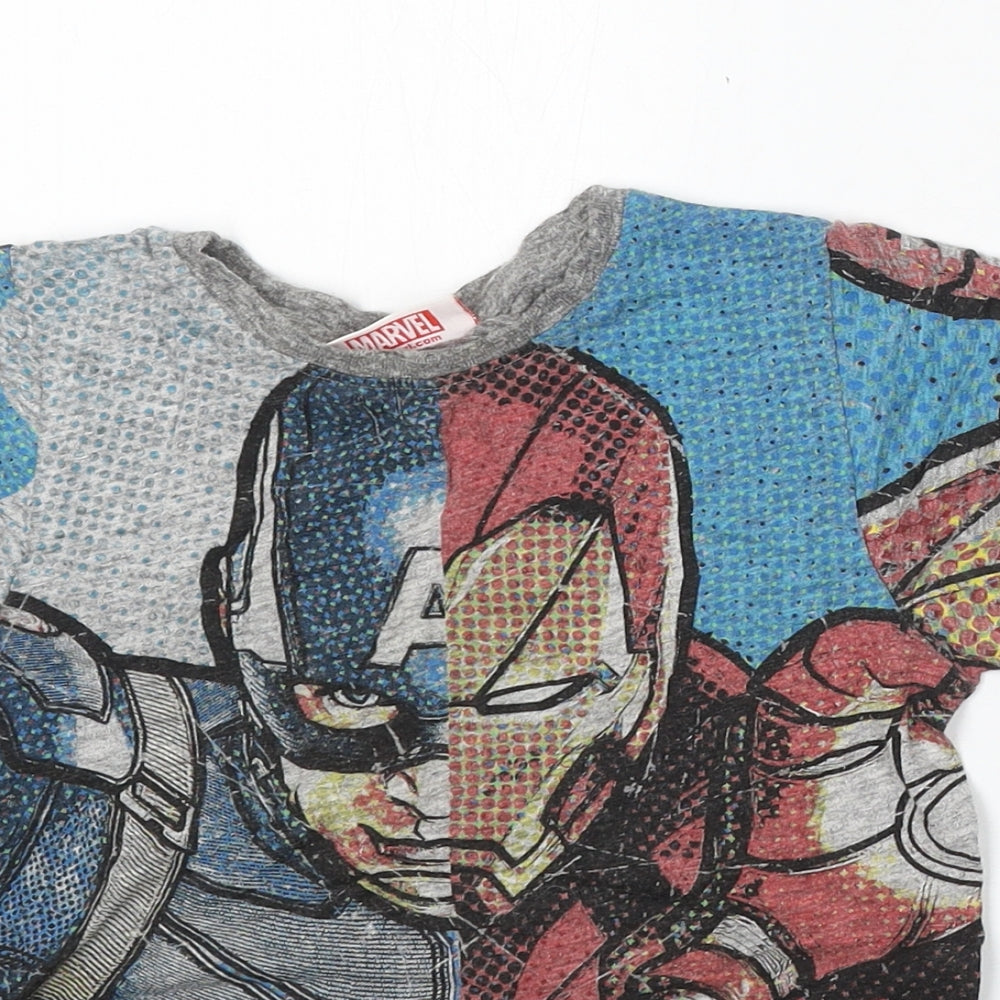 NEXT Boys Multicoloured Geometric Cotton Basic T-Shirt Size 5 Years Round Neck - Captain America