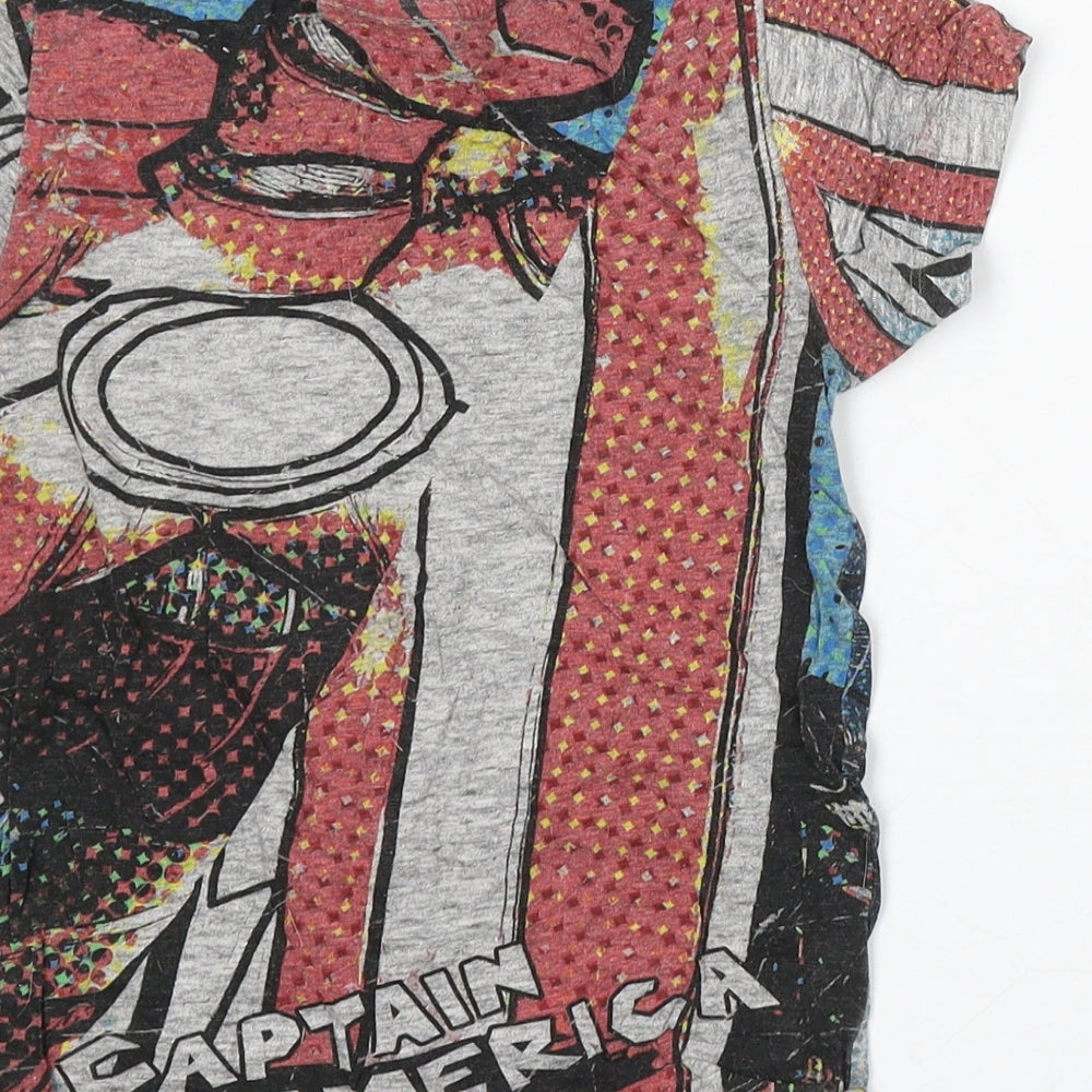 NEXT Boys Multicoloured Geometric Cotton Basic T-Shirt Size 5 Years Round Neck - Captain America