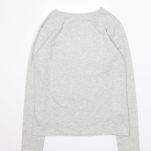 Primark Girls Grey Cotton Basic T-Shirt Size 13-14 Years Round Neck - Limited Edition