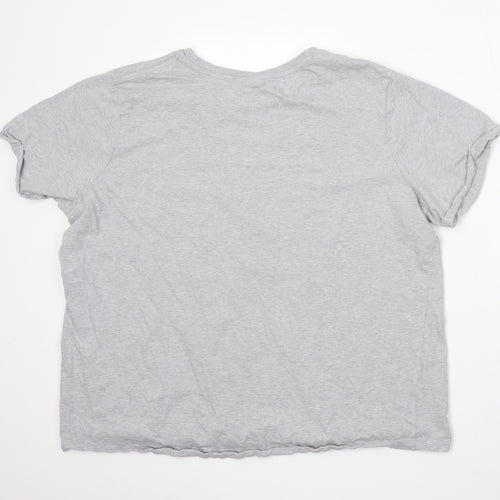 Disney Womens Grey Cotton Basic T-Shirt Size 22 Round Neck - Minnie Mouse